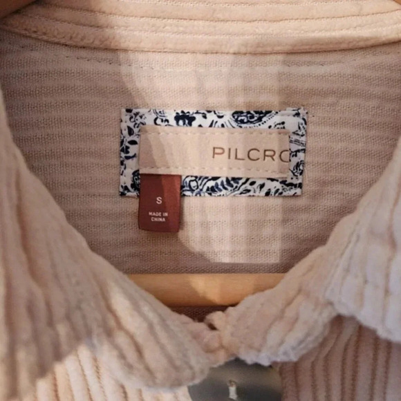Anthropologie Pilcro Easygoing Shirt Boho Corduroy Knit Women’s Jacket Cream S. - Picture 15 of 16